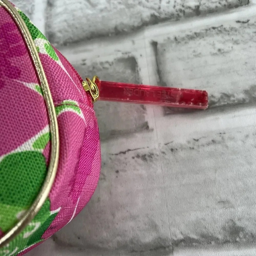 Lilly Pulitzer for Estee Lauder Pink Floral Cosmetic Clutch Bag